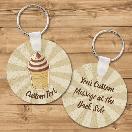 Twee Flavors Ice Cream Cup Sleutelhanger