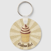 Twee Flavors Ice Cream Cup Sleutelhanger (Voorkant)