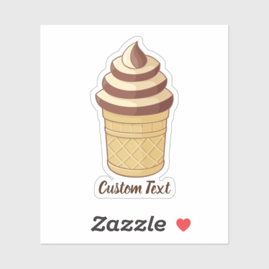 Twee Flavors Ice Cream Cup Sticker (Vel)