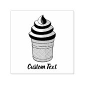 Twee Flavors Ice Cream Cup Zelfinktende Stempel (Design)