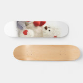 Twee fluffy Teddy Bars op witte achtergrond Persoonlijk Skateboard (Horizontaal)