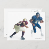 twee football spelers uit tegengestelde teams zijn briefkaart (Voorkant / Achterkant)