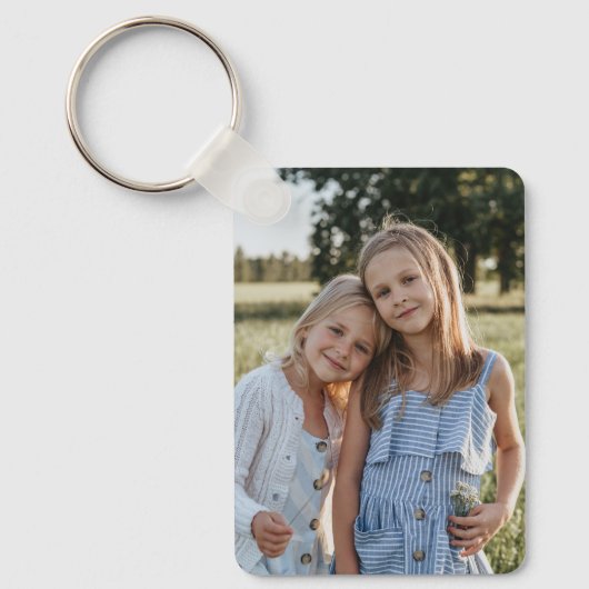 Twee foto aangepaste dubbelzijdig sleutelhanger (Voorkant)