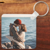 Twee foto aangepaste gepersonaliseerde paar sleutelhanger (Achterkant)