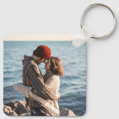 Twee foto aangepaste gepersonaliseerde paar sleutelhanger (Achterkant)