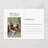 Twee foto-Afstuderen slaan de datum op Aankondigingskaart (Achterkant)