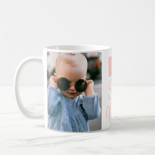 Twee foto Best Nana Pink White Mok (Links)