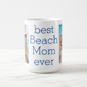 Twee-foto beste strand moeder ooit koffie Mok (Center)