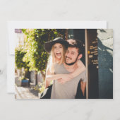 Twee foto Black White Elegant Chic Wedding Save The Date (Achterkant)