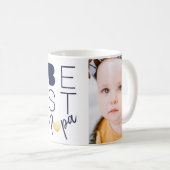 Twee foto Blauw Wit Best Papa Mok (Voorkant rechts)