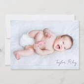 Twee foto Dank u Baby Aankondiging (Voorkant)