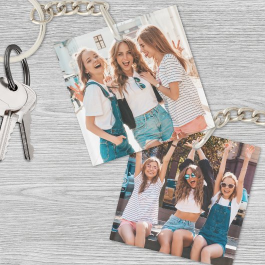 Twee foto dubbelzijdige vrienden sleutelhanger