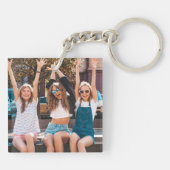 Twee foto dubbelzijdige vrienden sleutelhanger (Achterkant)