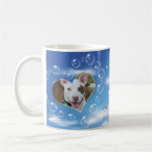 Twee foto gepersonaliseerde Bubble Heart Pet Memor Koffiemok (Links)