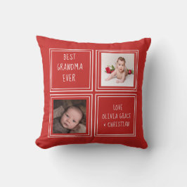 Twee foto gepersonaliseerde een van een soort Sjab Kussen