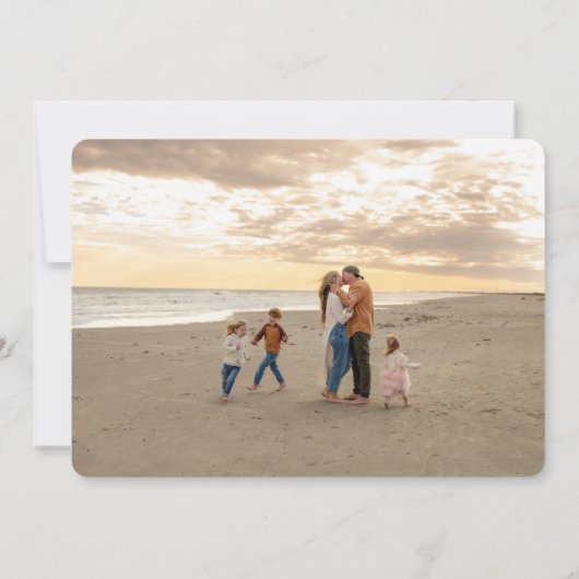 Twee foto Gewoon ons Flat Holiday Kaart (Achterkant)