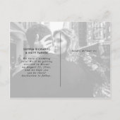 Twee foto | Het witte Manuscript die de knoop bind Aankondigingskaart (Achterkant)