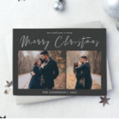 Twee foto Kerstmis, Botanische Waterverf Bloemen Feestdagenkaart