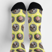 Twee foto kind of huisdier foto op maat sokken (Top)