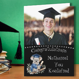 Twee Foto Koala Afstudeerkaart Kaart