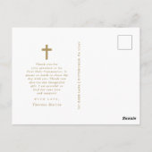 Twee foto kruis eerste communie dank je briefkaart (Achterkant)