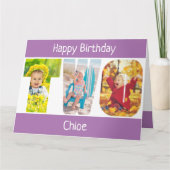 TWEE Foto Letters Meisjes 2e verjaardag Kaart (Voorkant)