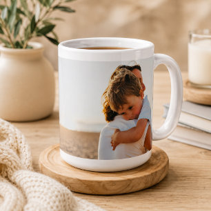 Twee foto Minimalistisch Grote Koffiekop