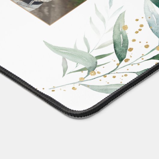 Twee-foto moderne eucalyptus bureaumat (Hoek)