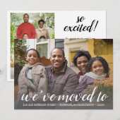 Twee foto Ons is verhuis Script Wisseling van adre Aankondiging (Voorkant / Achterkant)