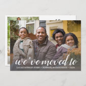 Twee foto Ons is verhuis Skrip adresverandering Aankondiging (Voorkant / Achterkant)