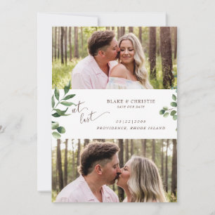 Twee foto op laatste bruiloft  save the date