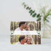 Twee Foto op laatste bruiloft sparen het Briefkaar Briefkaart (Staand voorkant)