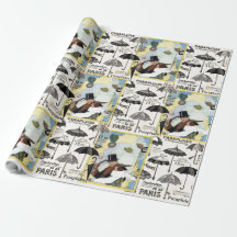 Twee foto patroon vintage paraplu's heren hoeden