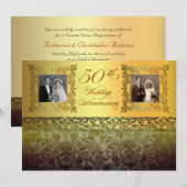  twee foto ' s Uitnodigingen ter gelegenheid van 5 (Voorkant / Achterkant)