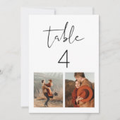 Twee foto tafelnummer | Modern Minimaalistisch (Voorkant)