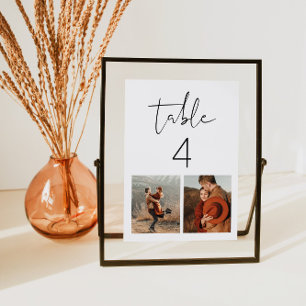 Twee foto tafelnummer Modern Minimaalistisch