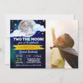 Twee foto van de maan 2e verjaardag kaart (Voorkant)