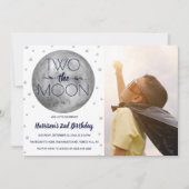 Twee foto van de maan 2e verjaardag kaart (Voorkant)