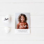 Twee foto verjaardag uitnodiging