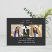 Twee foto Verpleegkunde MSN Zwart Wit Insignia (Staand voorkant)