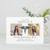 Twee foto Verpleegkunde Wit Zwart Insignia (Staand voorkant)