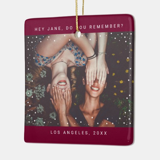 Twee foto-vriendinnetjes met holiday Keepomwille Keramisch Ornament (Links)