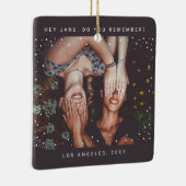 Twee foto-vriendinnetjes met holiday Keepomwille Keramisch Ornament (Rechts)