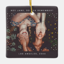 Twee foto-vriendinnetjes met holiday Keepomwille Keramisch Ornament