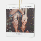 Twee foto-vriendinnetjes met holiday Keepomwille Keramisch Ornament (Links)