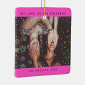 Twee foto-vriendinnetjes met holiday Keepomwille Keramisch Ornament (Rechts)