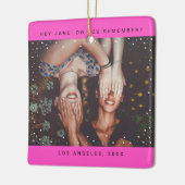 Twee foto-vriendinnetjes met holiday Keepomwille Keramisch Ornament (Links)