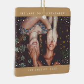 Twee foto-vriendinnetjes met holiday Keepomwille Keramisch Ornament (Rechts)