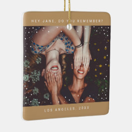 Twee foto-vriendinnetjes met holiday Keepomwille Keramisch Ornament