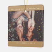 Twee foto-vriendinnetjes met holiday Keepomwille Keramisch Ornament (Links)